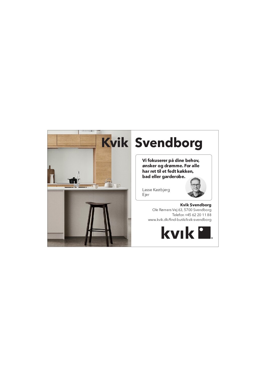 KVIK annonce til Svendborg Senior Idræt